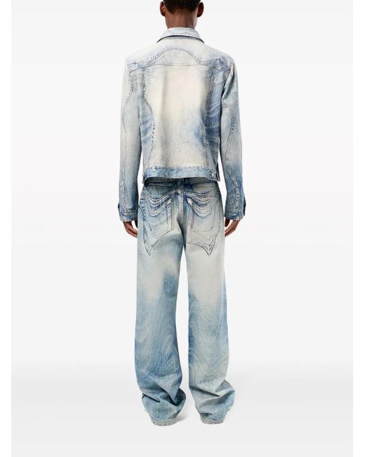 CAMPERLAB Blue Swirl-Print Denim Jacket