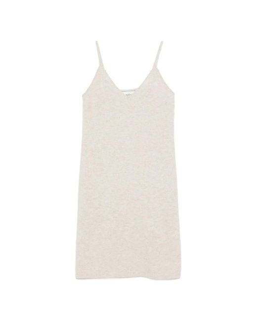 Bompard White Strappy V-Neck Dress