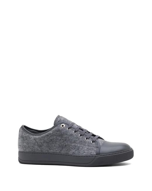 Lanvin Gray Dbb1 Felt Sneakers for men