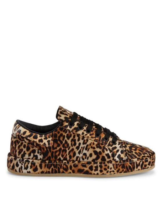 Giuseppe Zanotti Brown Gz-city Leopard-print Sneakers
