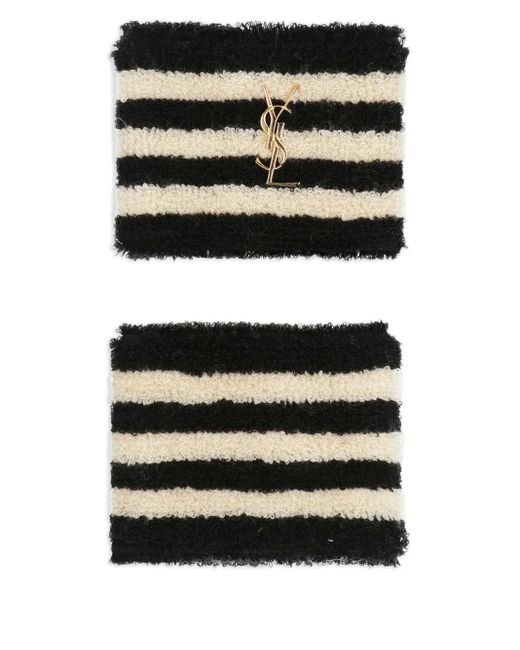 Saint Laurent Armband Met Logoplakkaat in het Black voor heren