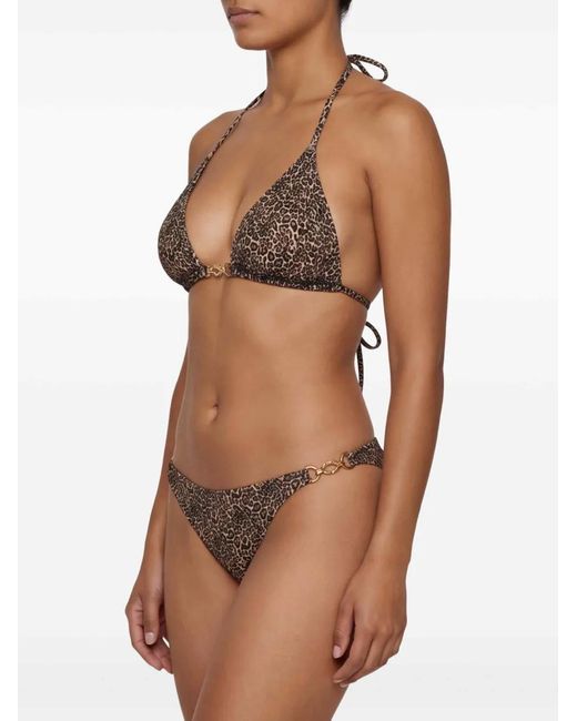 Paramidonna White Gia Leopard-Print Bikini