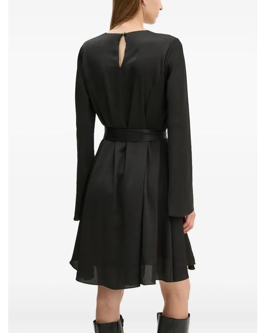 Bruuns Bazaar Black V-Neck Flared Dress