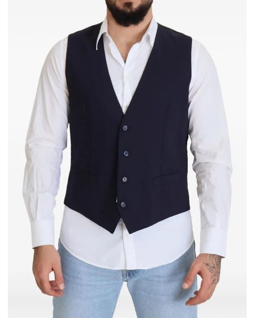 Chaleco Stretch Dolce & Gabbana de hombre de color Blue