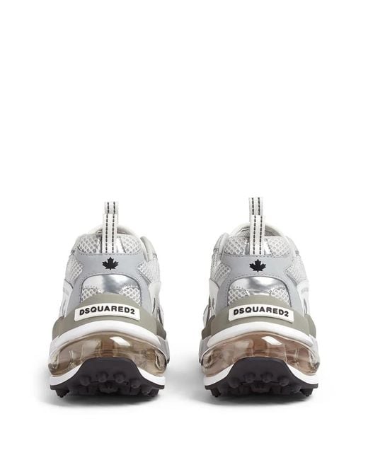 DSquared² White Chic Low-Top Sneakers For
