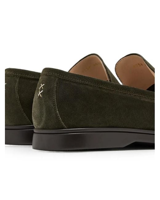 Forsa Green Austin Suede Loafers for men