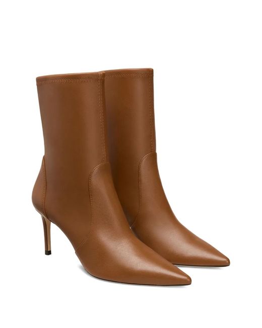 Stuart Weitzman Brown Stuart Power Ankle Boots