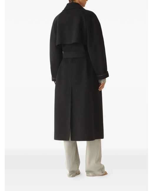 Fabiana Filippi Black Belted Trench Coat