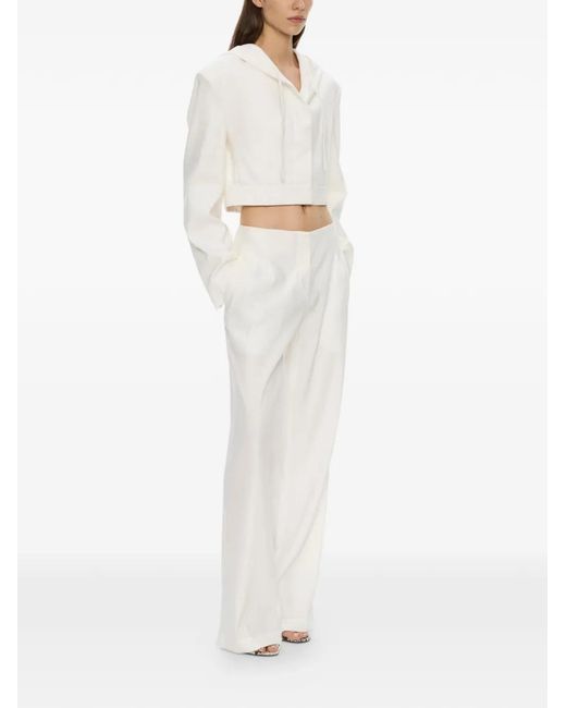 Christopher Esber White Noa Hooded Jacket
