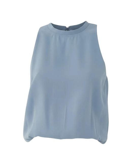 ELEH Blue Gathered Top