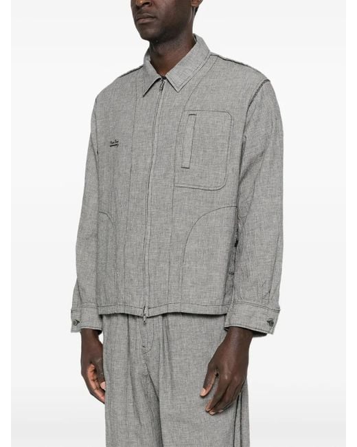 Undercover Gray Surchemise À Fermeture Zippée for men