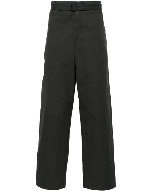 Lemaire Black Straight-leg Belted Trousers for men