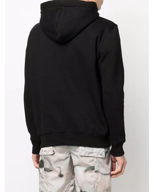 Alpha Industries Black Logo Drawstring Hoodie for men