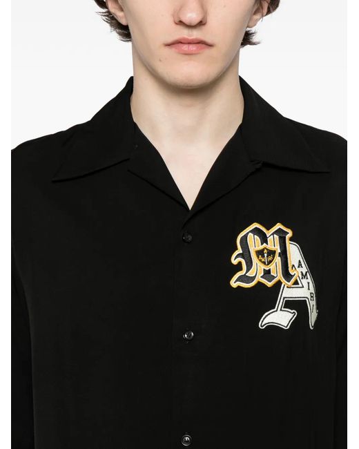 Amiri Overhemd Met Patch in het Black voor heren