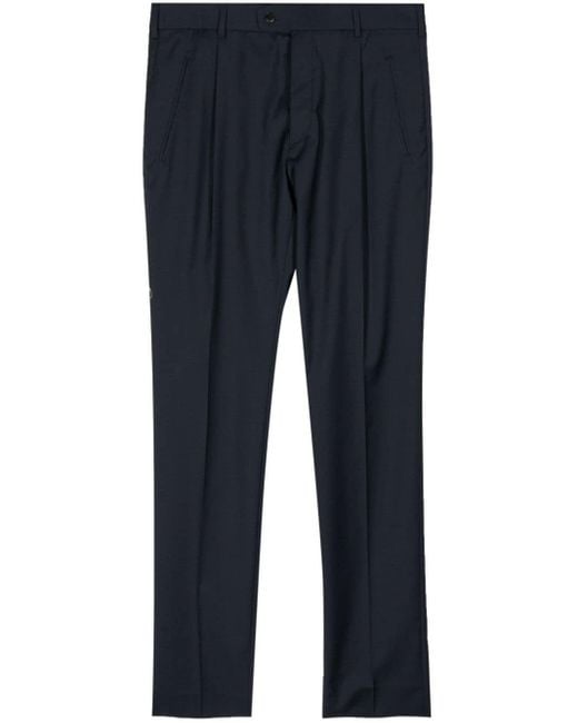 Brioni Blue Wool Tailored Trousers for men