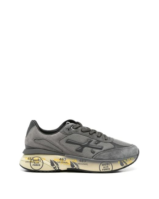 Premiata Gray Moerun Panelled Sneakers for men