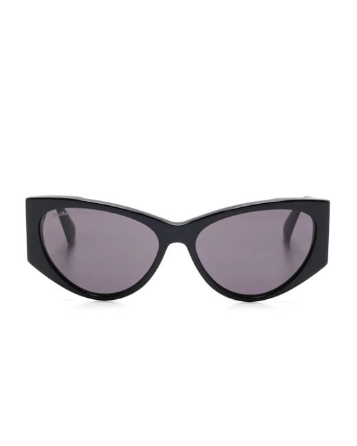 Max Mara Eyewear Black Cat-Eye Sunglasses
