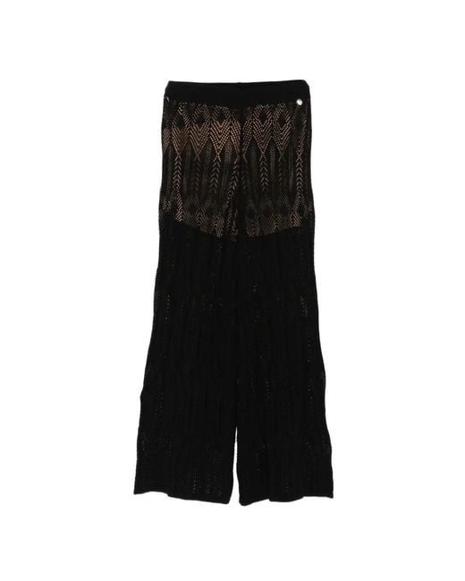 Liu Jo Black Open-Work Trousers