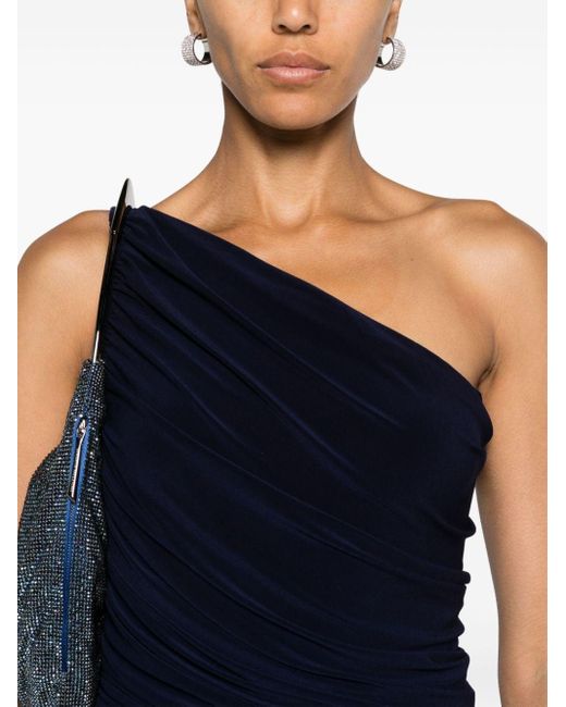 Robe longue Diana à design à une épaule Norma Kamali en coloris Blue