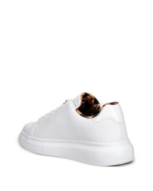Just Cavalli White Logo-Plaque Sneakers