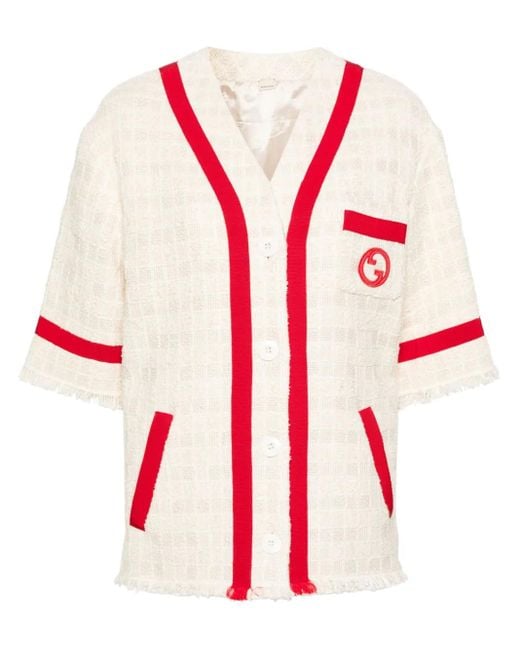 Gucci Red Cotton Blend Blazer