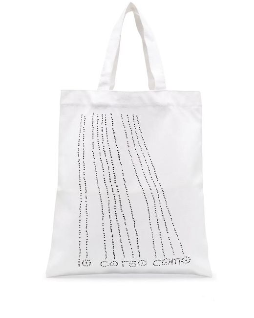 Borsa Tote Dots di 10 Corso Como in White
