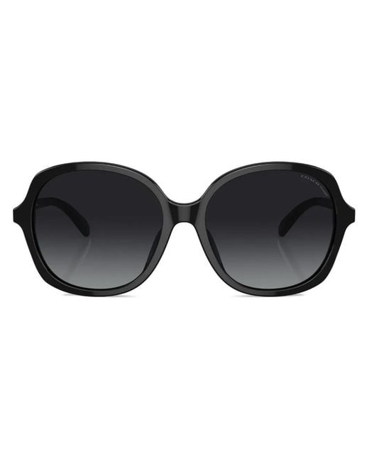 COACH Black Oversized Round Sunglasses