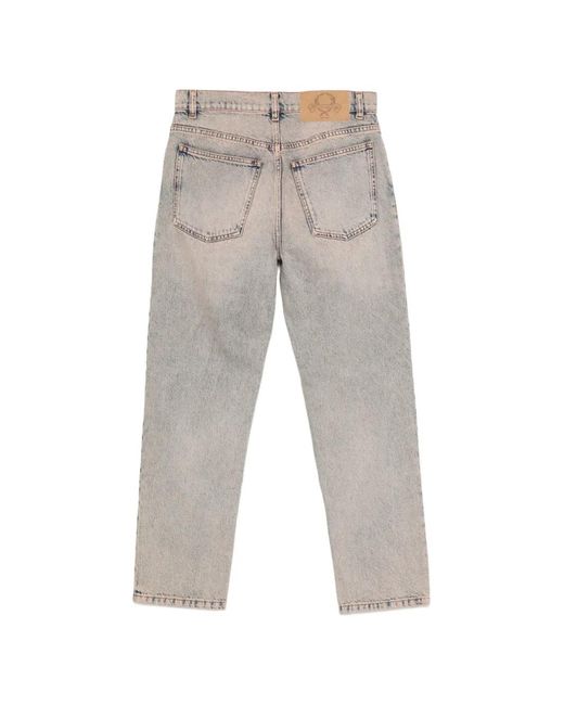 Moschino Gray Heart-Patch Jeans