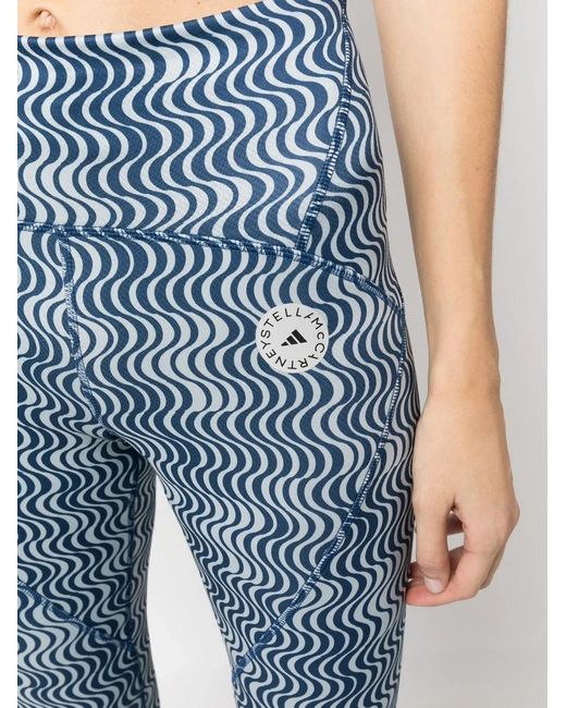 Adidas By Stella McCartney Blue Truepace Printed Running leggings