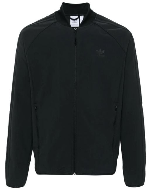 Adidas Black Sst Zip-Up Sport Jacket for men