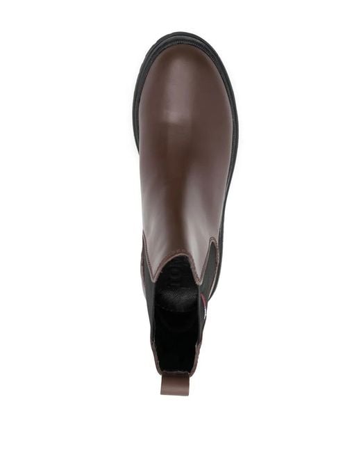 Tommy Hilfiger Brown Slip-On Ankle Boots