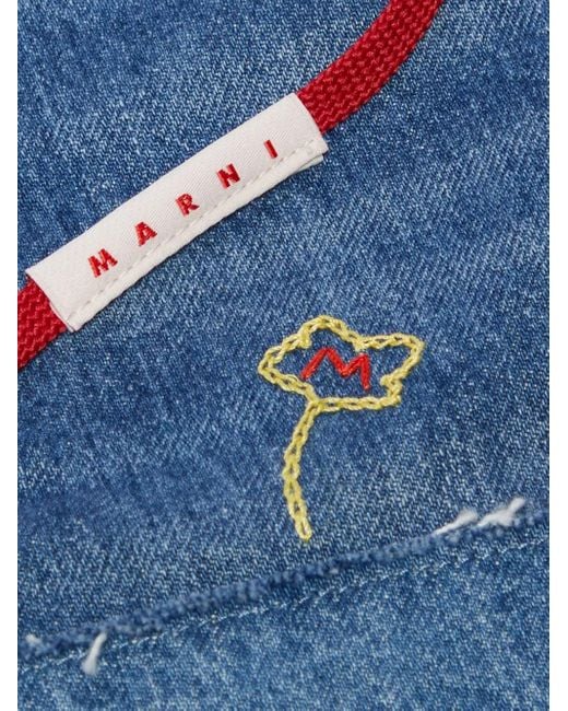 Marni Blue Patchwork Jeans for men