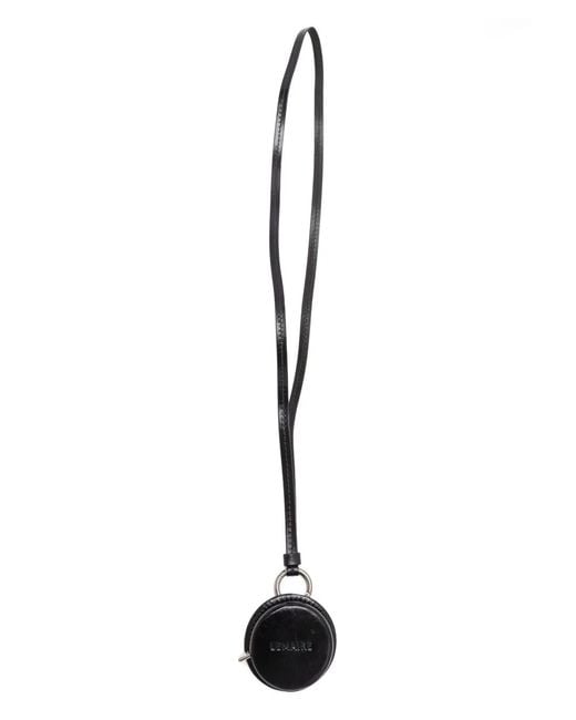 Lemaire Black Molded Tape Leather Necklace
