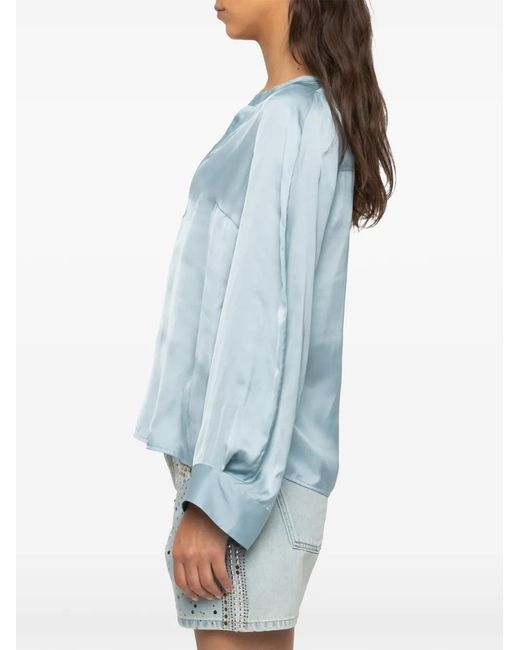Zadig & Voltaire Blue Torny Blouse