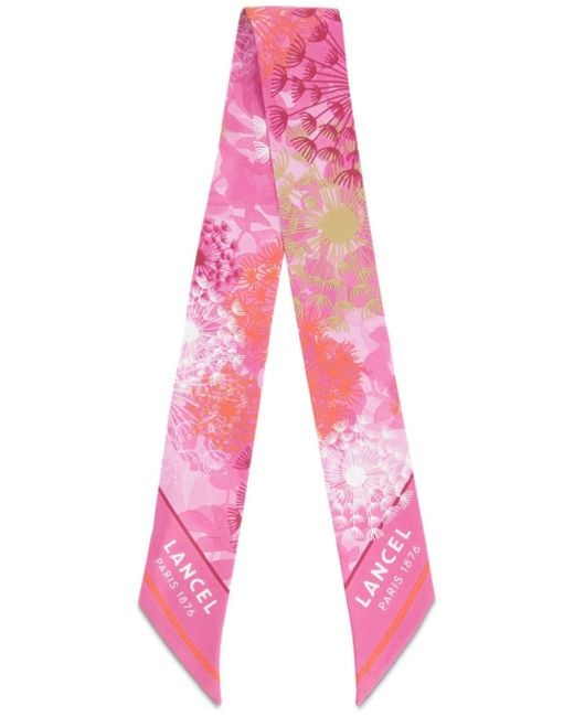 Lancel Pink Schal mit Print