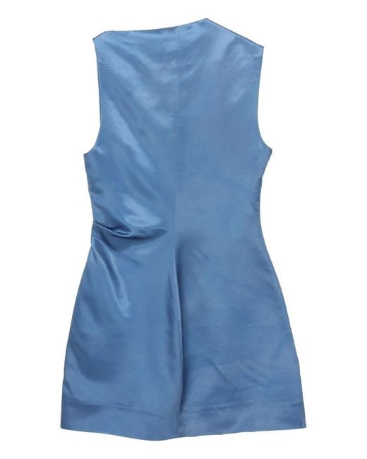 Vestido corto con estampado Hand Jean Paul Gaultier de color Blue