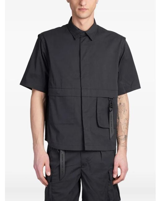 Camisa con detalle de bolsillo Alpha Industries de hombre de color Black