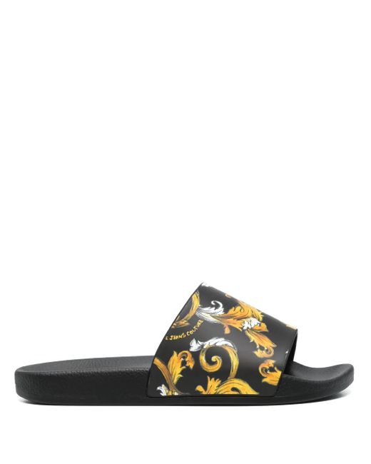 Versace Jeans Couture バロッコプリント サンダル Black