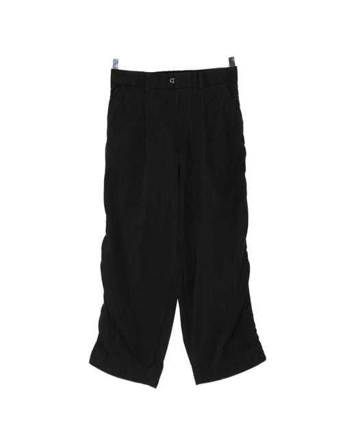 Kolor Black Belt Loops Trousers for men