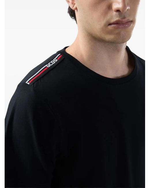 Camiseta con detalle del logo Gcds de hombre de color Black