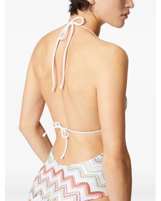 Missoni ジグザグ ワンピース水着 White