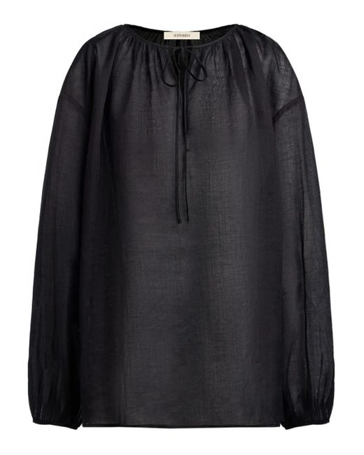 12 STOREEZ Black Rami Blouse