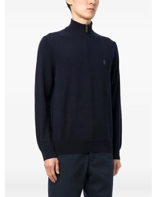 Polo Ralph Lauren Blue Logo-Embroidered Polo Shirt for men