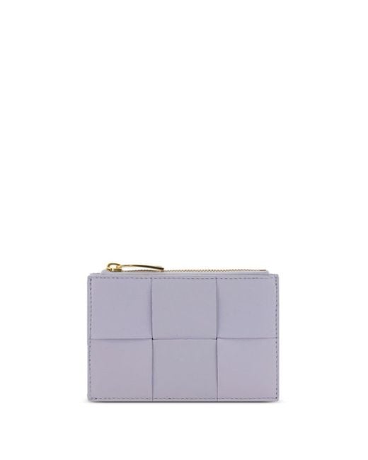 Bottega Veneta Cassette Leather Wallet in Purple | Lyst