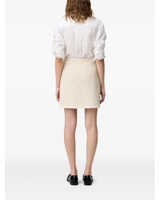 Jupe À Ornements De Sequins Claudie Pierlot en coloris White