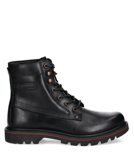 Caterpillar Black Lace-Up Leather Boots