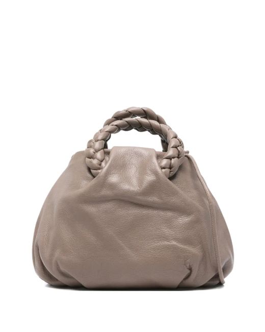 Hereu Womens Gray Bombon Leather Tote Bag