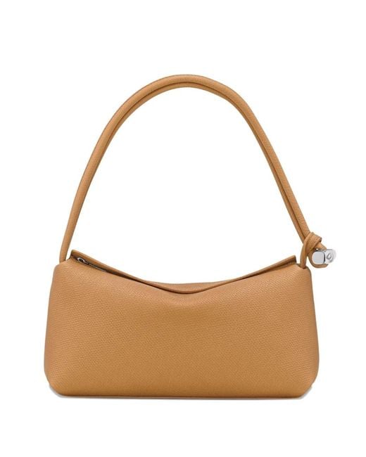 Longchamp Brown Le Roseau M Shoulder Bag