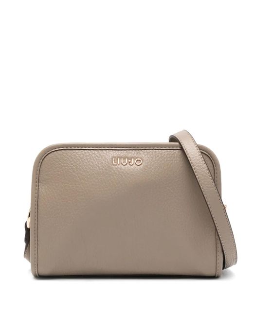Liu Jo Brown Schultertasche Mit Logo-Schild