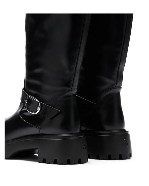 Stuart Weitzman Black Emerson Moto Boot